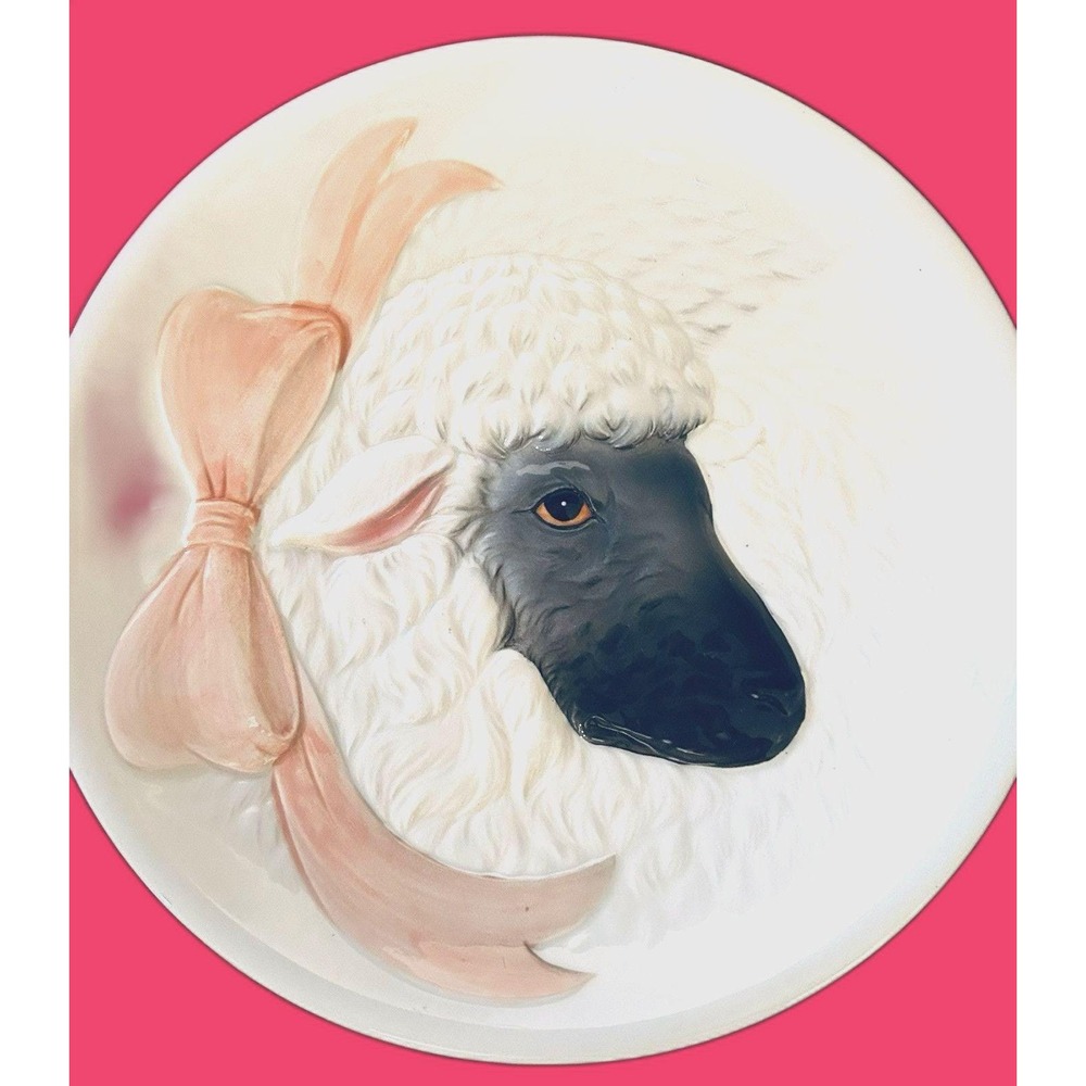 10"‎ Sheep Lamb Plate Farm Farmhouse Cottagecore RO Japan